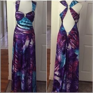 Multi Colored Evening Dress